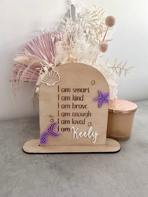 Mermaid Affirmation plaque