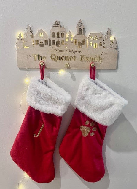 Christmas Village Stocking Holder