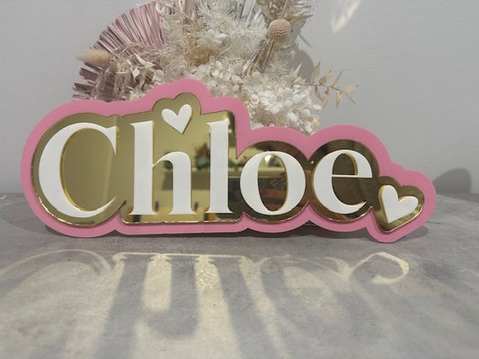 Triple layer name plaque