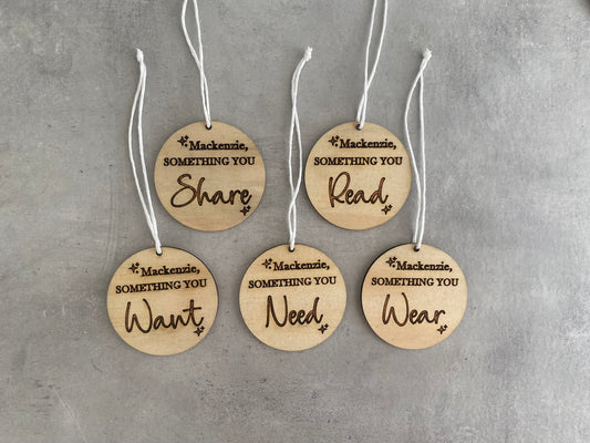 Christmas gift tag set - personalised