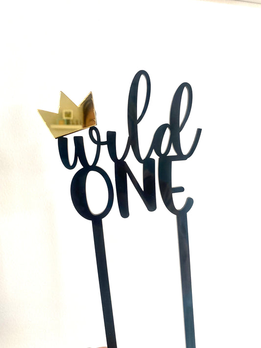 Wild one cake topper